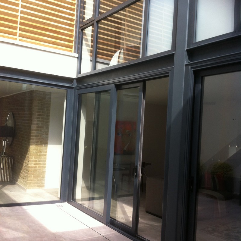 Anthracite aluminium sliding patio doors fitted in Penge